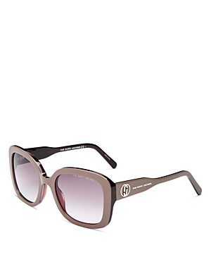 Marc Jacobs 54mm Gradient Square Sunglasses In Beige/purple Gradient