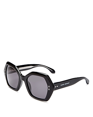 Isabel Marant 53mm Geometric Sunglasses In Black/gray