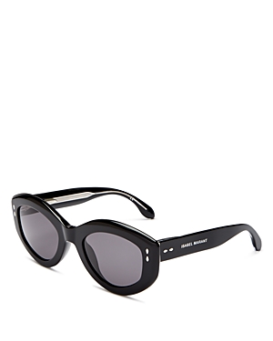 Shop Isabel Marant Round Sunglasses, 52mm In Black/gray
