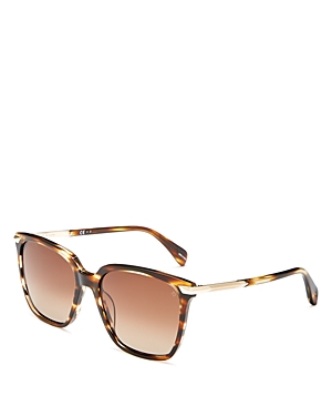 Shop Rag & Bone Polarized Cat Eye Sunglasses, 55mm In Havana/brown Polarized Gradient