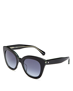 Kate Spade New York Belah Cat Eye Sunglasses, 50mm In Black/blue Gradient
