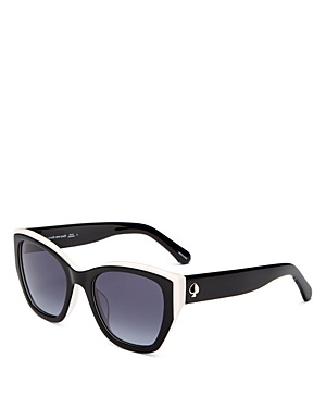 Shop Kate Spade New York Yolanda Square Sunglasses, 51mm In Black/gray Gradient