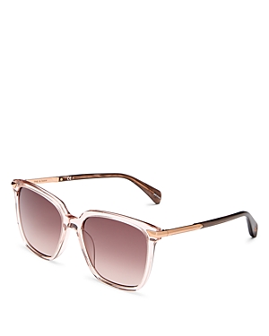 Rag & Bone Polarized Cat Eye Sunglasses, 55mm In Pink/pink Polarized Gradient