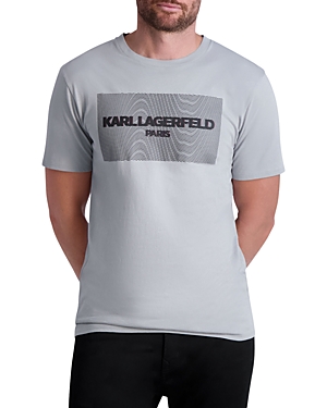 Karl Lagerfeld Paris Square Swirl Logo Crewneck Tee