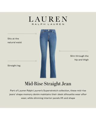 Mid-Rise Straight Jeans in Ocean Blue