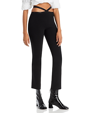 Alexander Wang T T By Alexander Wang Cross Leggings With Logo In Black