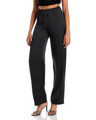 【送料&関税込】Alexander Wang Wide Silk Trousers Alexander Wang T Alexanderwang.t Silk Wide Leg Pants In