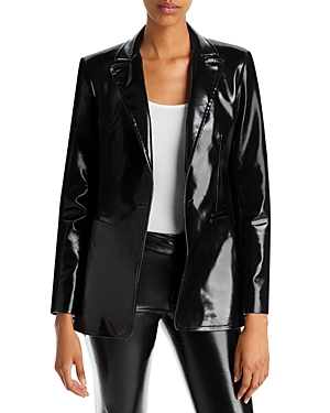 ALICE AND OLIVIA ALICE AND OLIVIA BREANN FAUX LEATHER BLAZER