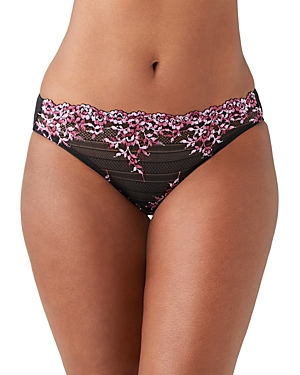 Wacoal Embrace Lace Bikini Briefs In Black Berry Multi