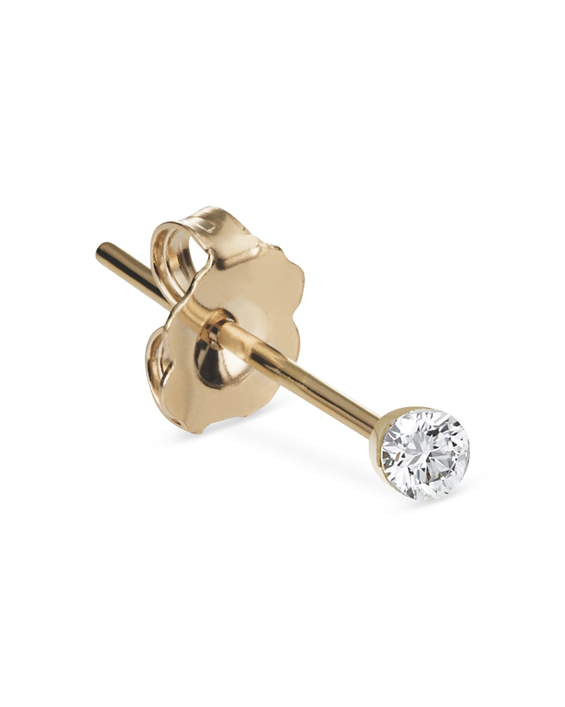 Maria Tash 14k Yellow Gold Diamond Invisible Set Stud Earring In Gold