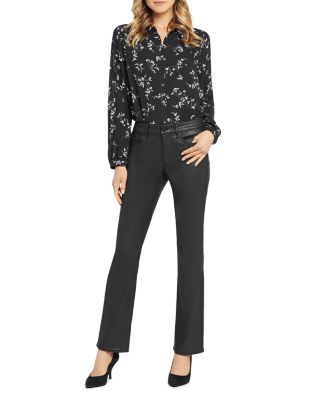 Marilyn Coated High Rise Straight Jeans