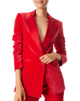 Justin Velvet One Button Blazer
