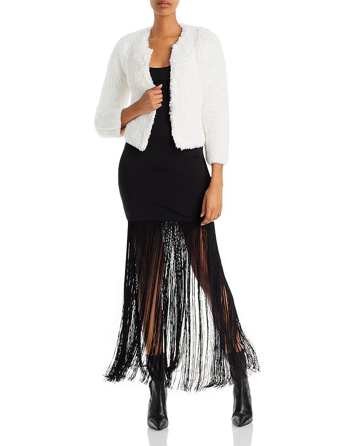 Alice and olivia fringe jacket on sale
