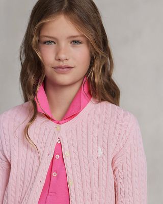 Girls' Cable-Knit Cardigan - Big Kid