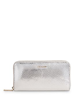 Ted Baker - Silveah Large Snake Embossed Leather Zip Purse