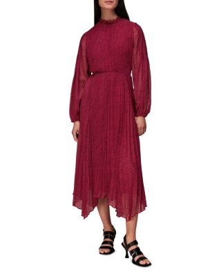 Whistles - Abstract Snake Print Pleated Midi Dress