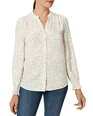 Hobbs London Sutton Floral Print Blouse In Ivory Multi