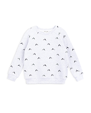 Miles The Label Boys' Printed Knit Top - Big Kid In Light Heather Gray