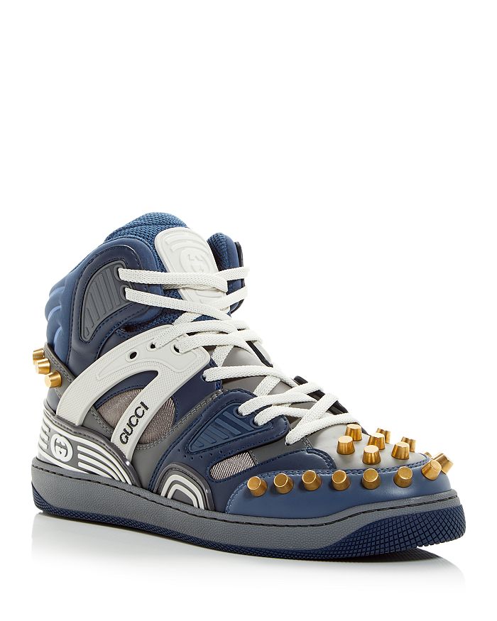 Gucci Men's Basket Studded High Top Sneakers | Bloomingdale's