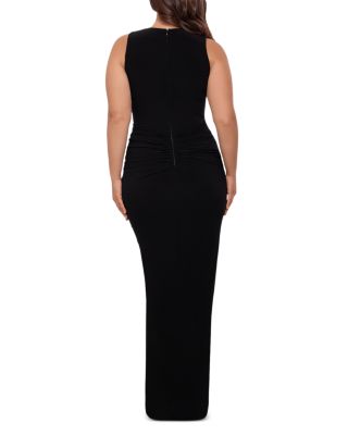 Ruched V Neck Gown