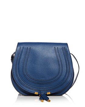 Michael Kors Hamilton Medium Navy Grained Leather Satchel Crossbody Handbag  in Blue