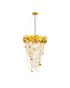 TOV Furniture - Butterfly Gold Tone 3 Light Chandelier