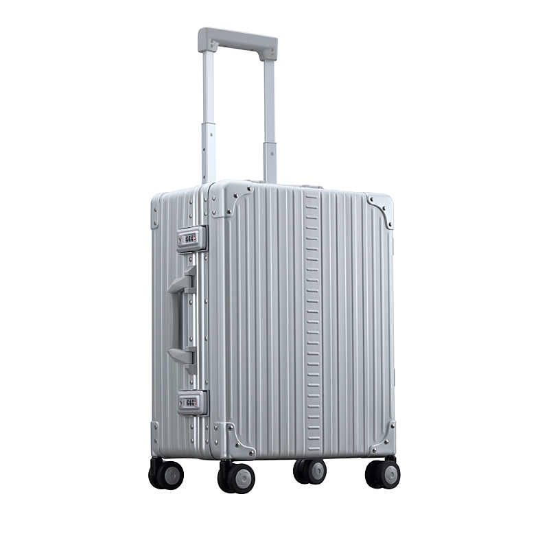 Aleon 21 Aluminum Carry On Spinner Suitcase In Silver