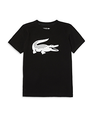 Lacoste Boys' Crocodile Logo Graphic Tee - Little Kid, Big Kid In Black/white