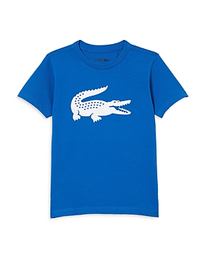 Lacoste Boys' Crocodile Logo Graphic Tee - Little Kid, Big Kid In Marina/white