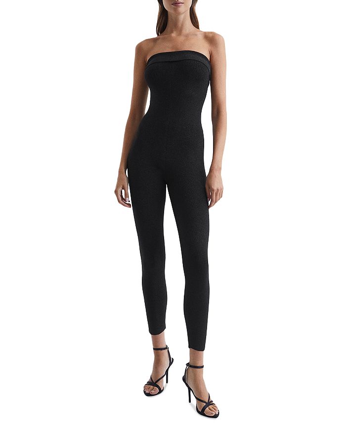 Metallic sale knit jumpsuit