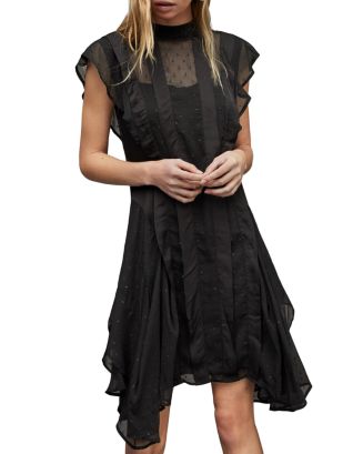 LE’RURE Wavy frill bustier stripe dress LE'RURE Wavy frill bustier stripe dress