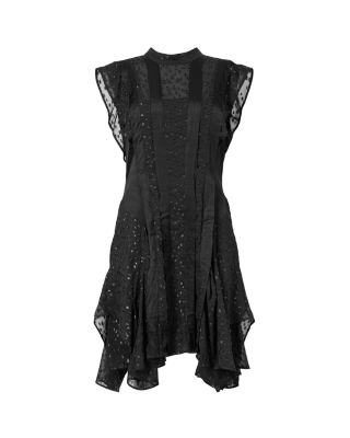 ALLSAINTS Fleur Shimmer Textured Stripe Dress | Bloomingdale's