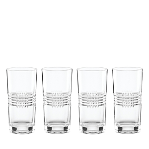 Shop Reed & Barton Sloane Highball Glasses, Set Of 4 In Clear
