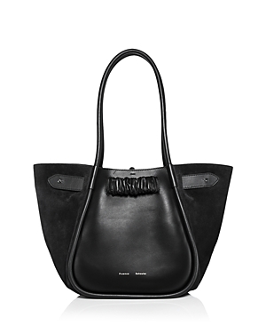 Proenza Schouler Suede and Leather Large Ruched Tote