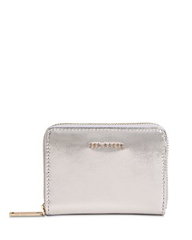 Ted Baker - Lilleee Small Metallic Leather Zip Around Purse