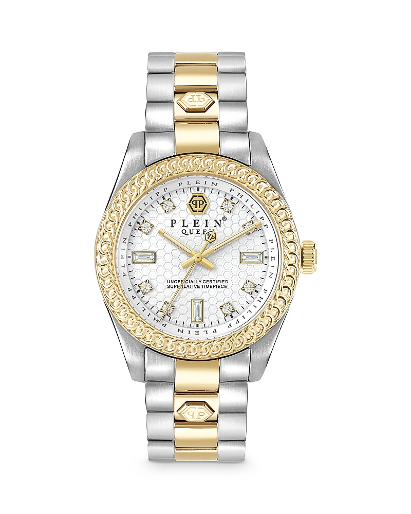 Philipp Plein Women's Queen Two-tone Stainless Steel Bracelet Watch 36mm In Silver/gold
