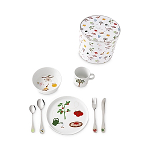 Degrenne Paris Eveil Gourmand Child's 7-Piece Dinnerware and Cutlery Gift Set