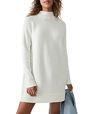 Free People Casey Rib Tunic Sweater In Ivory