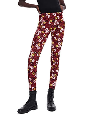 The Kooples Wild Blossom Trousers In Red