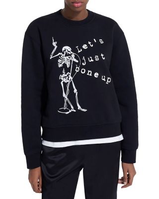 The Kooples - Embroidered Skeleton Fleece Sweatshirt