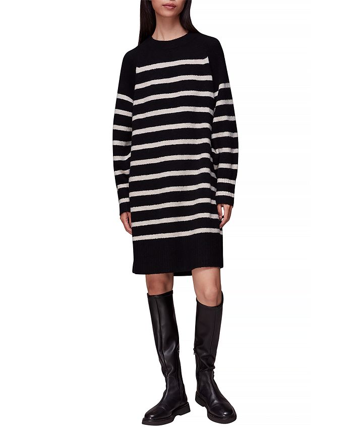 Striped Round Neck Knit Dress