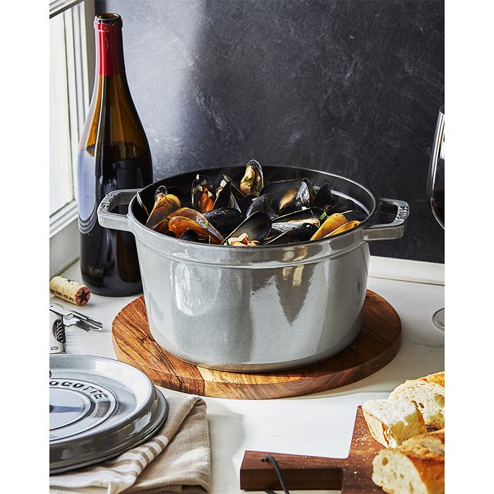 Shop Staub 5-qt. Tall Enameled Cast Iron Cocotte In Grey