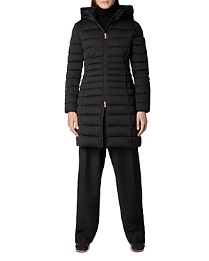 Save The Duck Angel Hooded Puffer Coat In Black