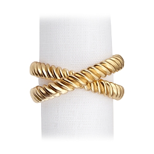 L'objet Deco Twist Napkin Jewels, Set Of 4 In Gold