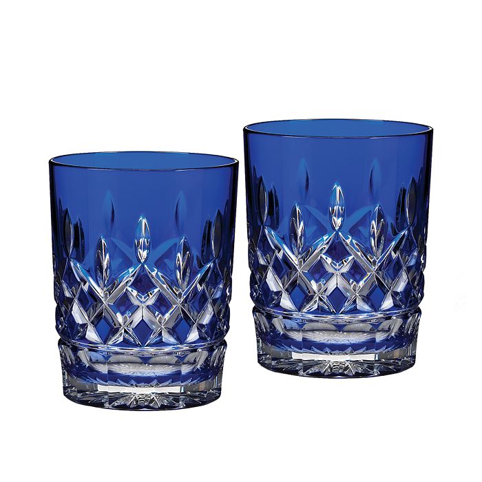 Waterford Lismore Double Old Fashioned Glass Pair, Cobalt Bloomingdale's