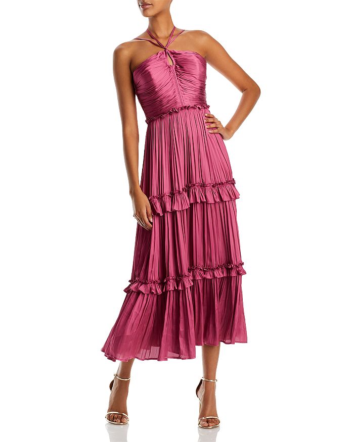 Aqua Strappy Ruched Midi Dress - 100% Exclusive In Rose