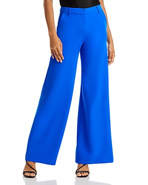 L Agence Pilar Wide Leg Pants In Pop Blue