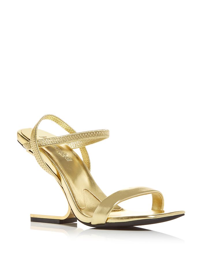 Jeffrey Campbell Women's Geometric High Heel Sandals In Gold Gold