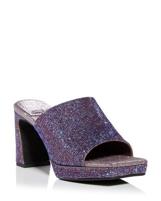Jeffrey Campbell Caviar Embellished High Heel Slide Sandals In Purple |  ModeSens