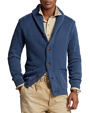 Polo Ralph Lauren Blue Shawl Collar Cardigan In Navy Wash | ModeSens